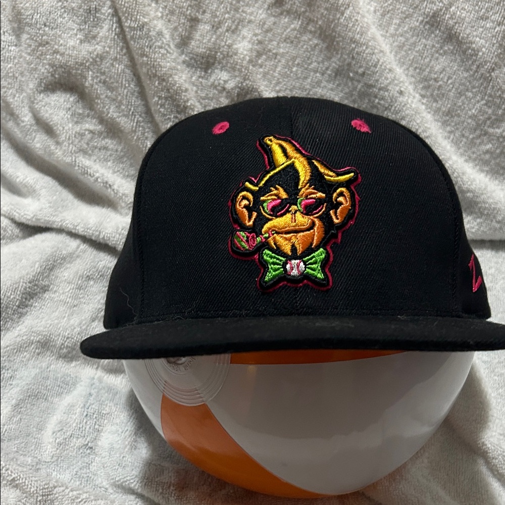 Zephyr Savannah Bananas Party Animals Black and Pink Cap- XL